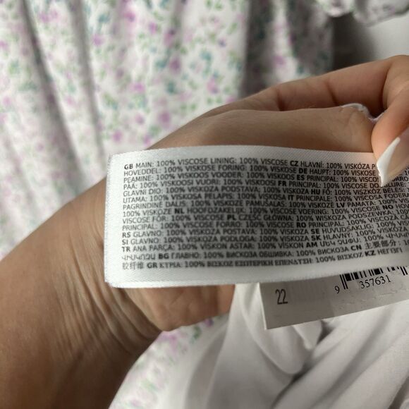 Ever New Curve Maxi Floral White Dress Puff Sleeve Cottagecore Grandma Prairie - Picture 4 of 7